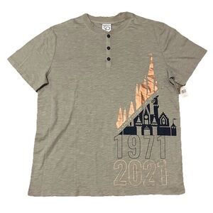 Walt Disney World 50th Anniversary Magical Celebration Gray Henley TShirt XLNWT